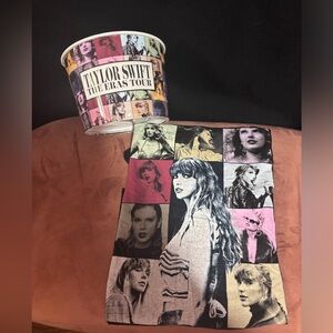 Taylor Swift Era's Tour US dates Shirt and Popcorn tin bundle